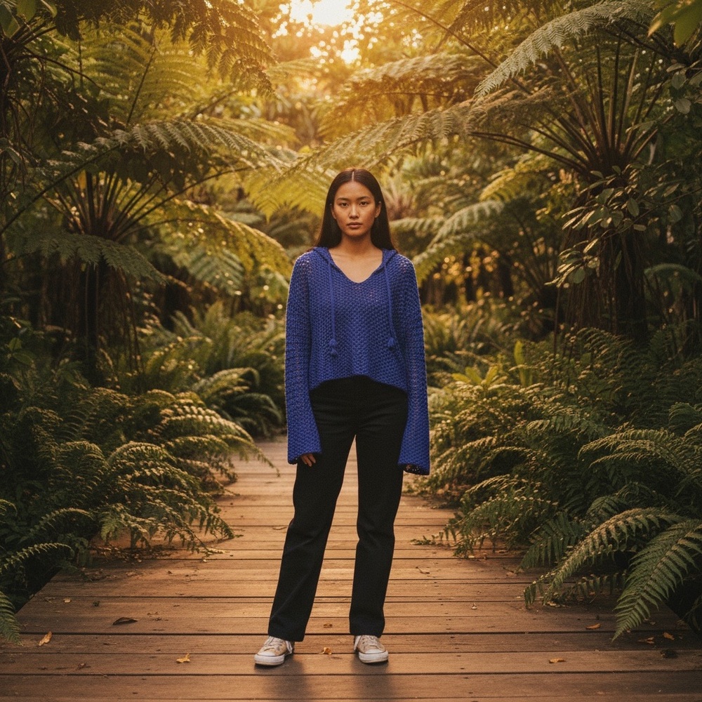 Abercrombie & Fitch Blue V-Neck Sweater